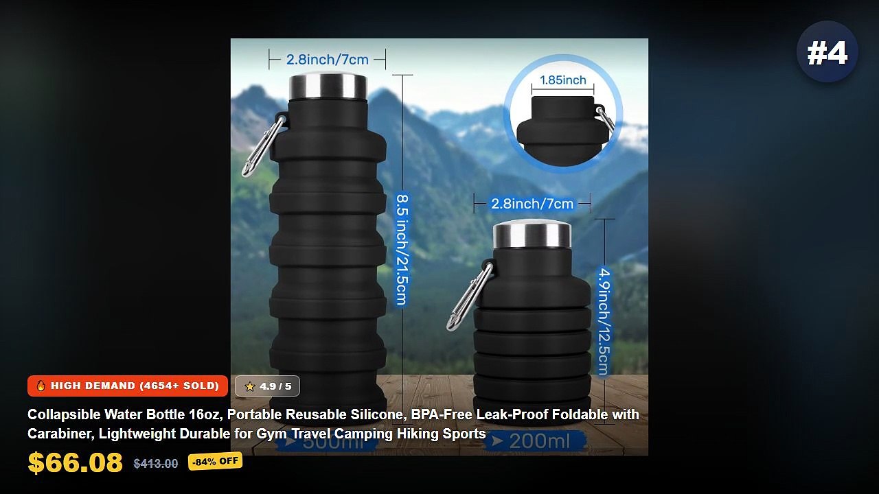 Why Everyone Is Buying Collapsible Silicone Water Bottles For Gym And Travel - 【PARTY DAY】Reusable Silicone Water Bottle...