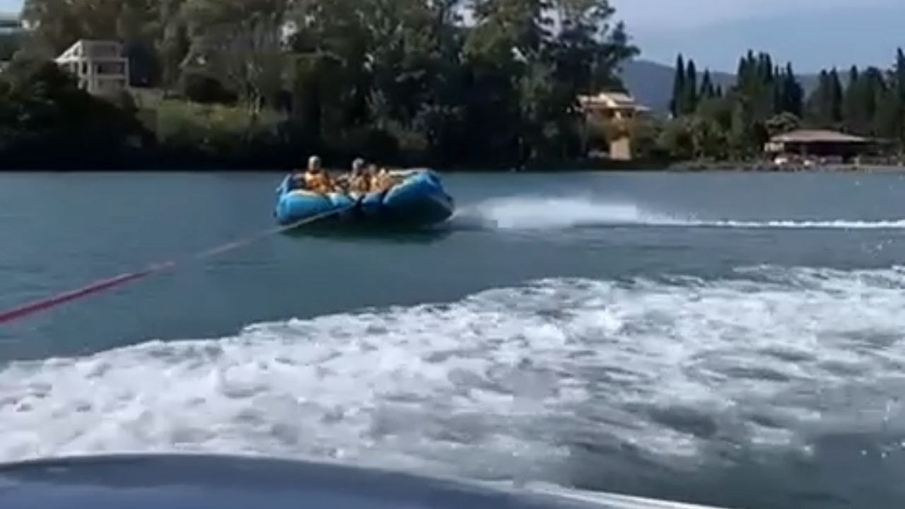Tubing Ride Ends With Everyone Landing In The Water