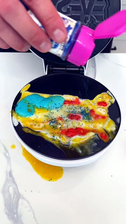 Patriotic waffle breakfast