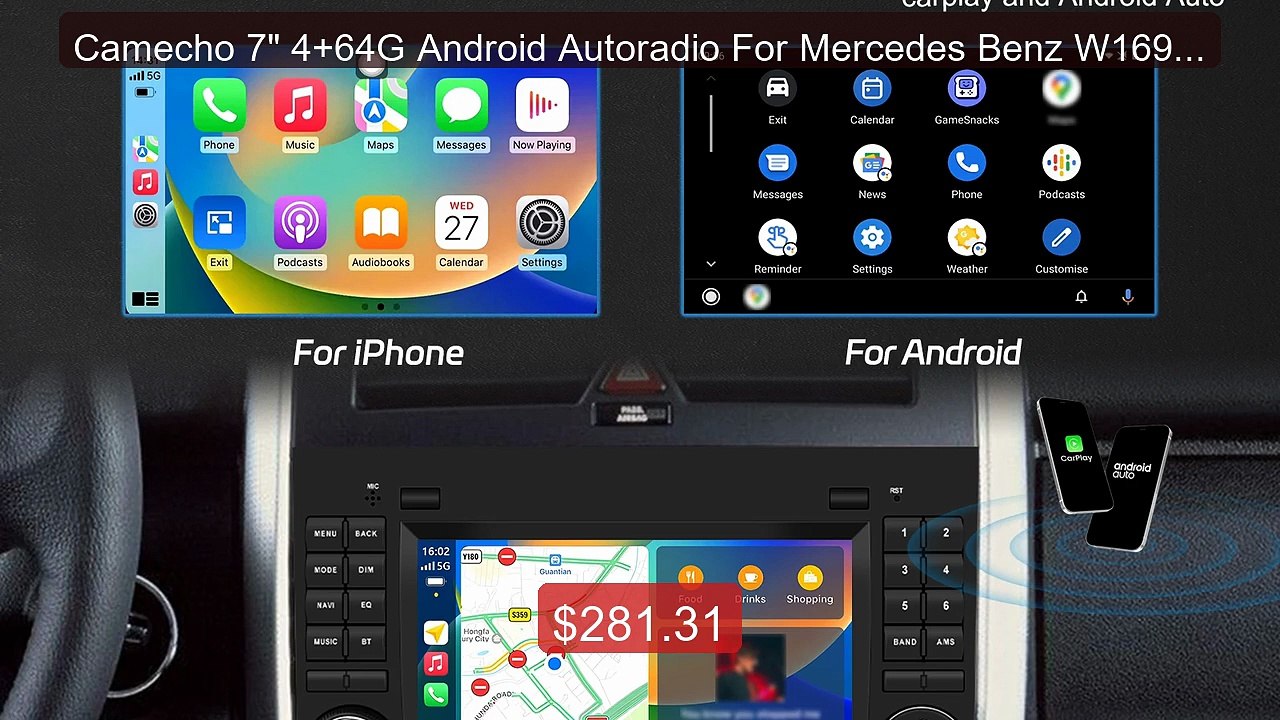 Camecho 7" 4+64G Android Autoradio For Mercedes Benz W169 W... -- Top Pick 2026 | Unbeatable Price!