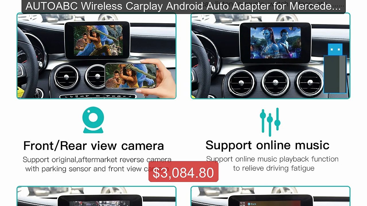AUTOABC Wireless Carplay Android Auto Adapter for Mercedes ... -- Top Pick 2026 | Unbeatable Price!