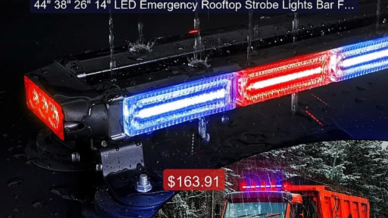 44" 38" 26" 14" LED Emergency Rooftop Strobe Lights Bar Flash... -- Amazing Value 2026 | Must Have!