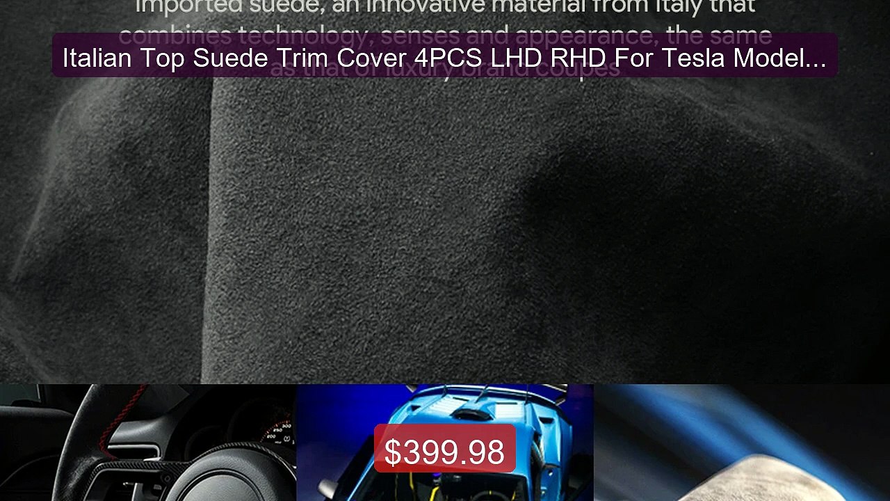Italian Top Suede Trim Cover 4PCS LHD RHD For Tesla Model Y Junipe... -- Best Deal 2026 | Shop Now!