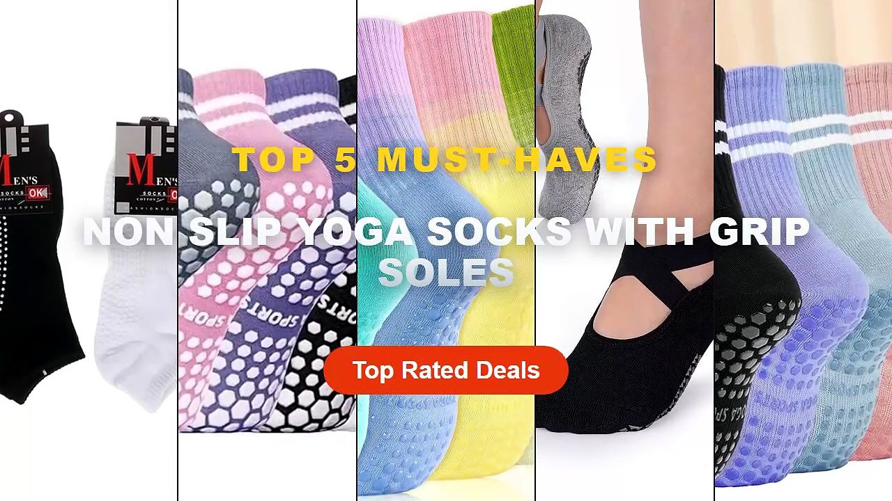 Best Non Slip Yoga Socks With Grip Soles on AliExpress | Review - Grip Socks for Women, Non Slip Pilates Yoga Socks with...