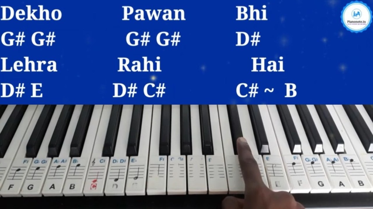 Dekho Pawan Bhi Lehra Rahi Hai Piano Tutorial P...