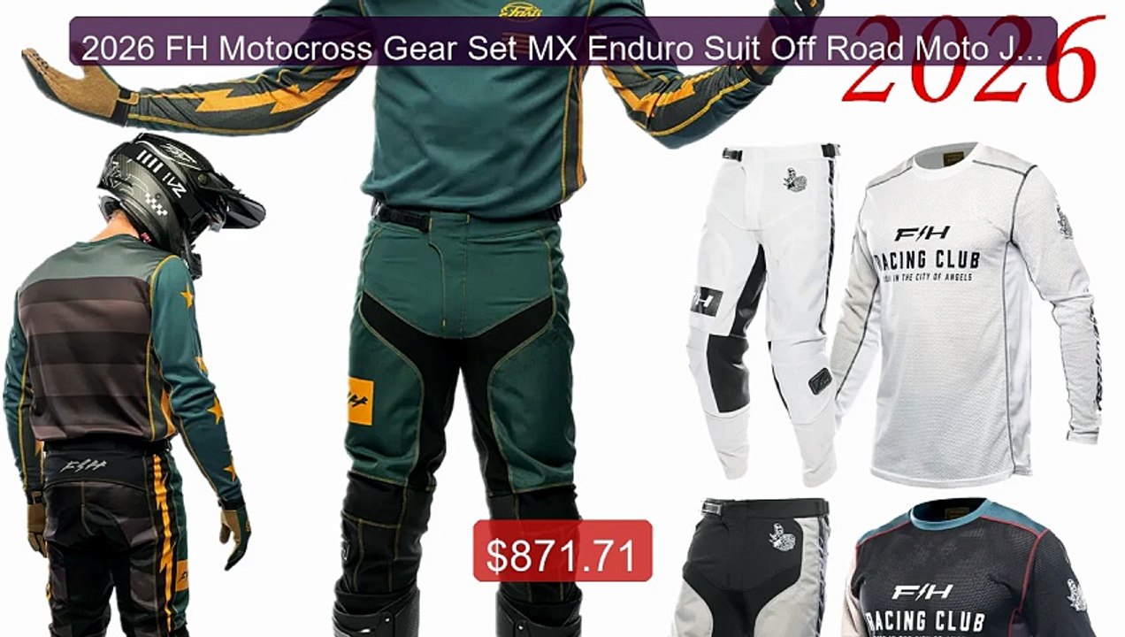 2026 FH Motocross Gear Set MX Enduro Suit Off R...