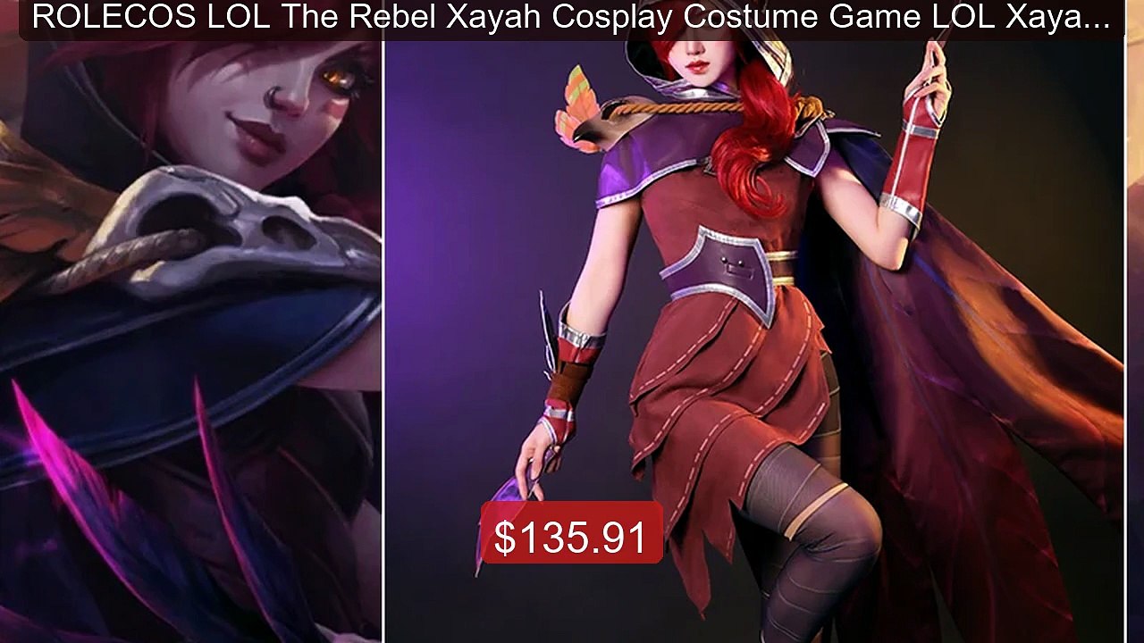 ROLECOS LOL The Rebel Xayah Cosplay Costume Gam...