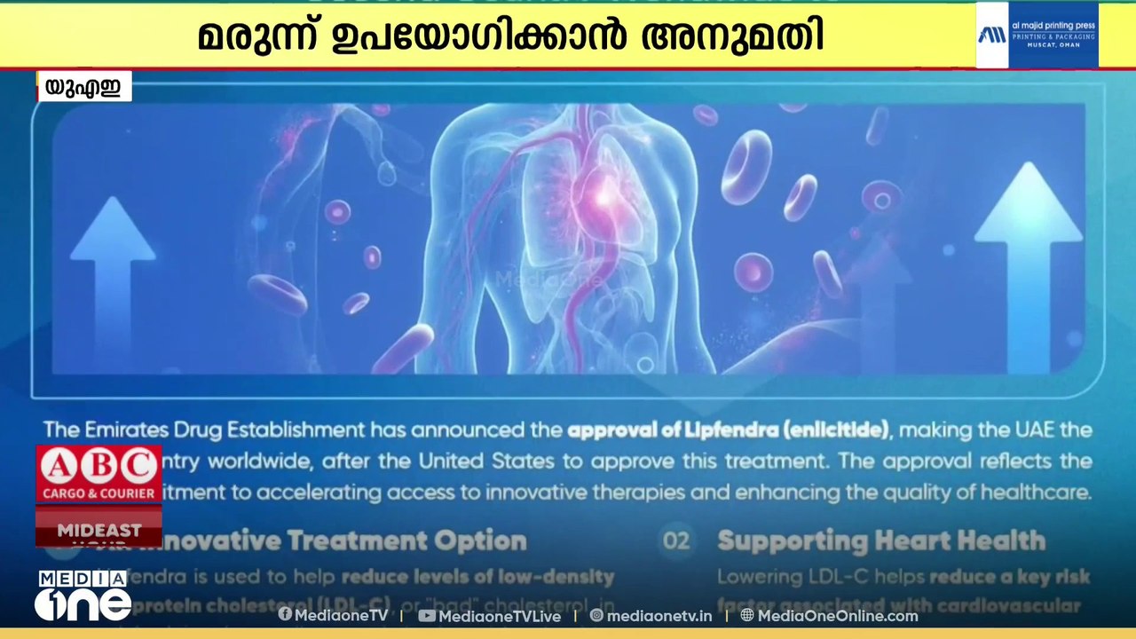 കൊളസ്ട്രോൾ ചികിത്സിക്കാൻ ലിപ്ഫെൻഡ്ര മരുന്നിന് അനുമതി നൽകി UAE - video ...