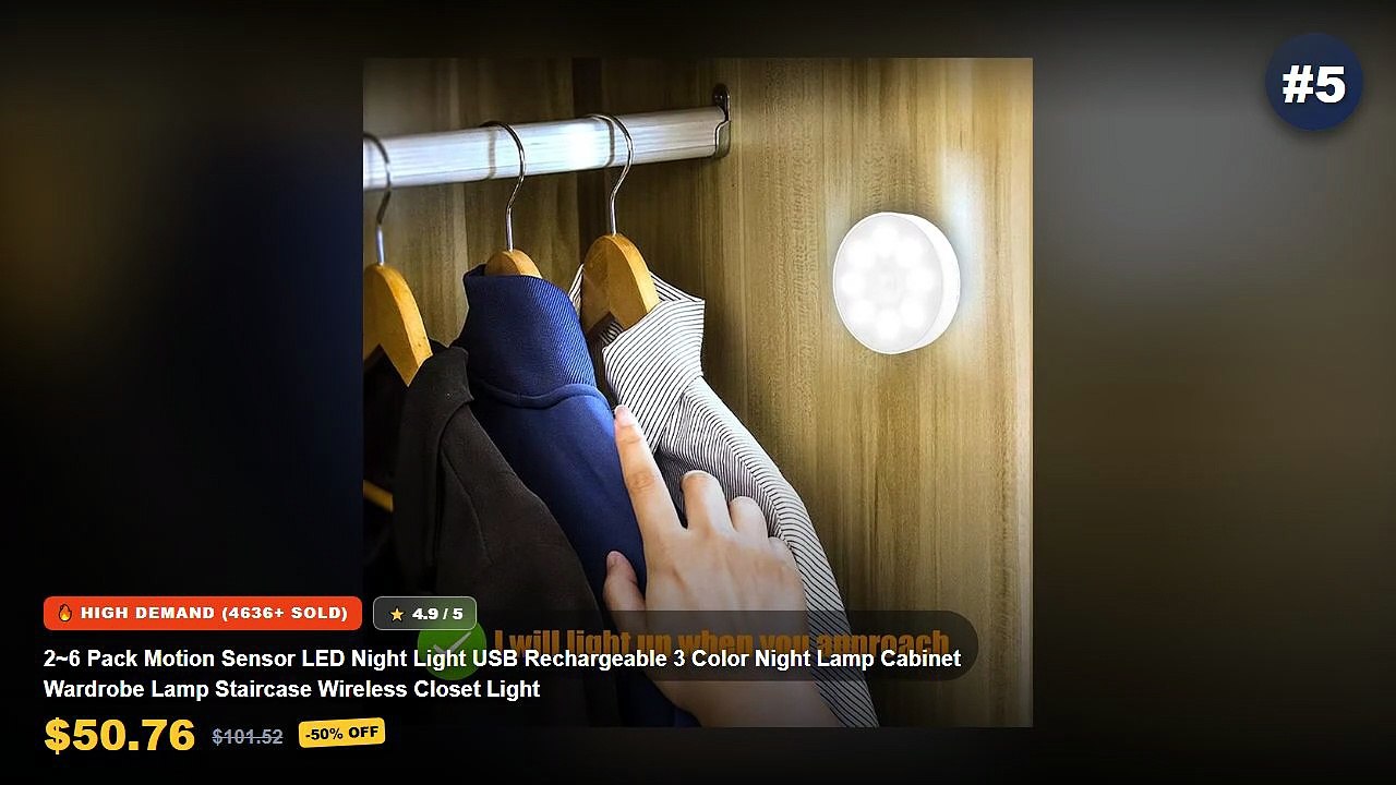 Top 5 Best LED Motion Sensor Lights For Closets (Must Have!)