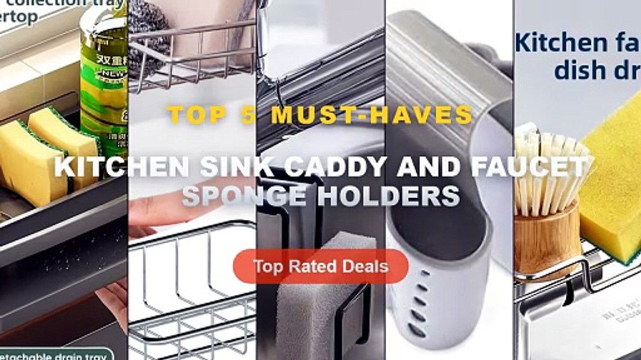 Ultimate Guide to the Best Kitchen Sink Caddy And Faucet Sponge Holders - Kitchen Sink Organizer Drain Rack Self drainin...