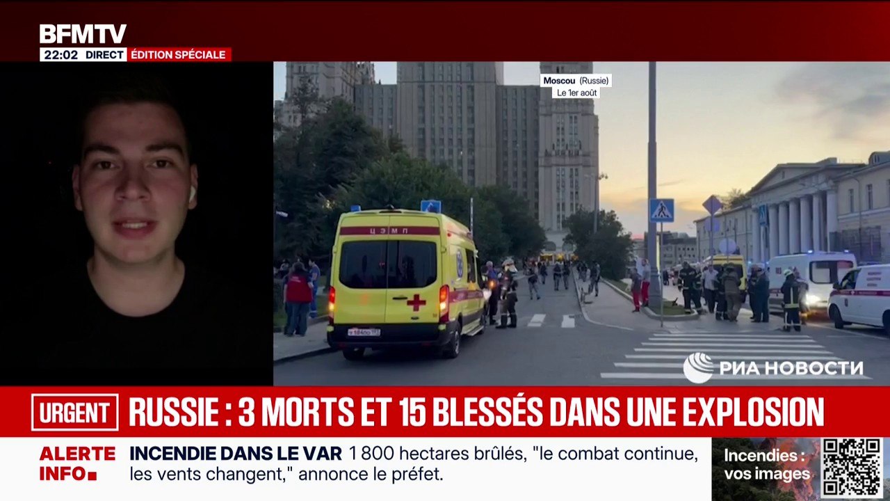Une explosion dans un café à Moscou fait trois morts et 15 blessés