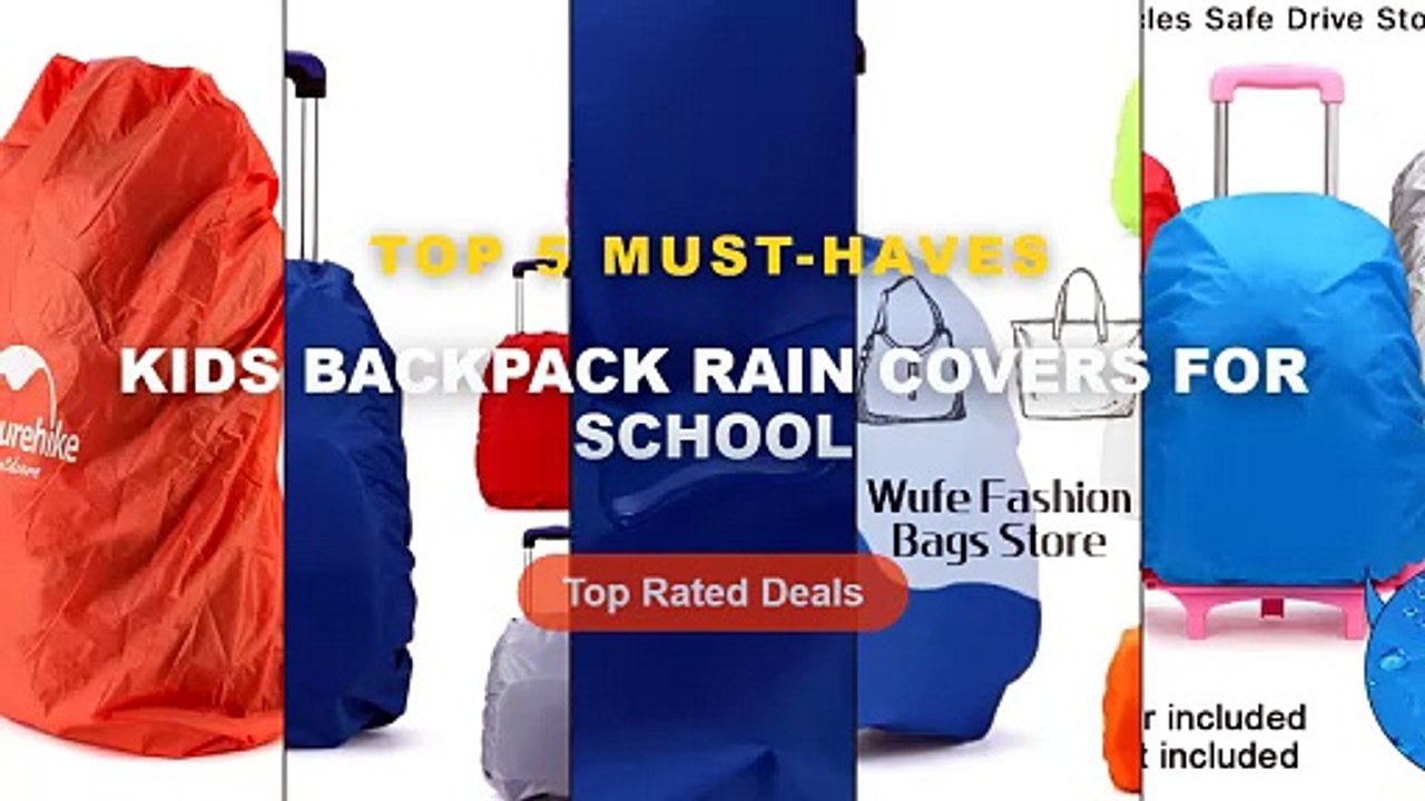 Top 5 Best Kids Backpack Rain Covers For School (Must Have!) - NatureHike Bag Cover 20~75L Waterproof Rain Cover For Bac...
