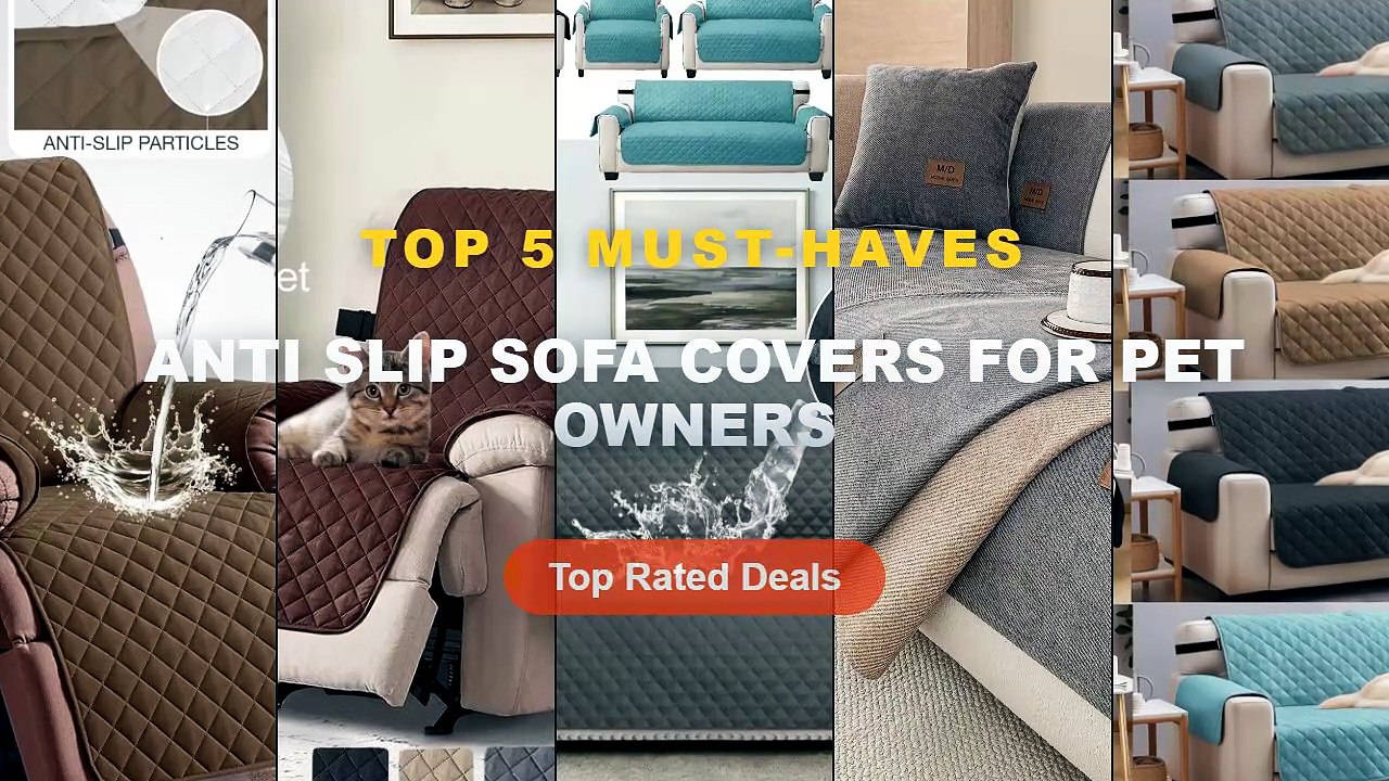 Amazing Anti Slip Sofa Covers For Pet Owners You Need To See - 1 Seater Geometric Recliner Sofa Cover Thicken Quilted Ar...