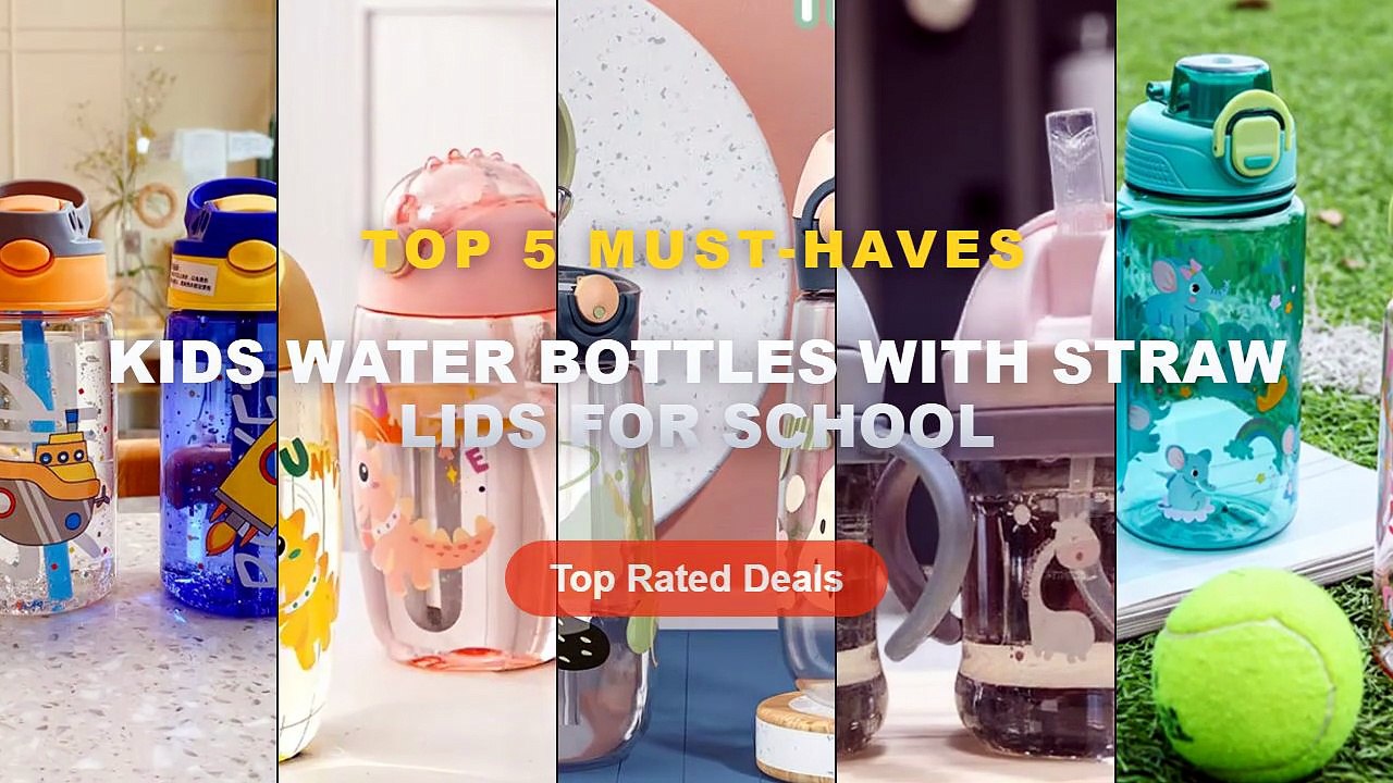Best Kids Water Bottles With Straw Lids For Sch...