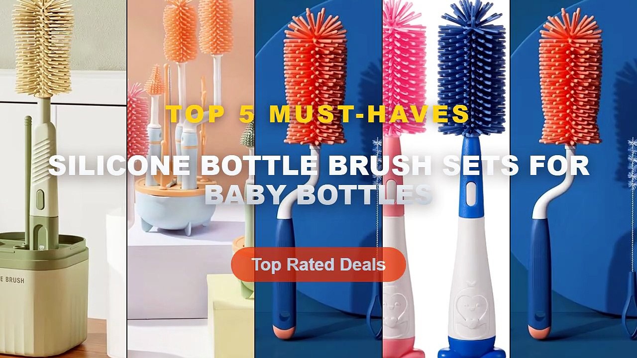 Don't Buy Silicone Bottle Brush Sets For Baby Bottles Before Watching This! - 3 Piece Silicone Bottle Brush 360° Rotatin...