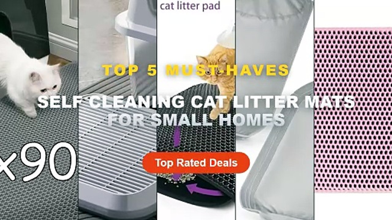 Ultimate Guide to the Best Self Cleaning Cat Litter Mats For Small Homes - Litter Box Step Cat Litter Catcher Ramp Box A...