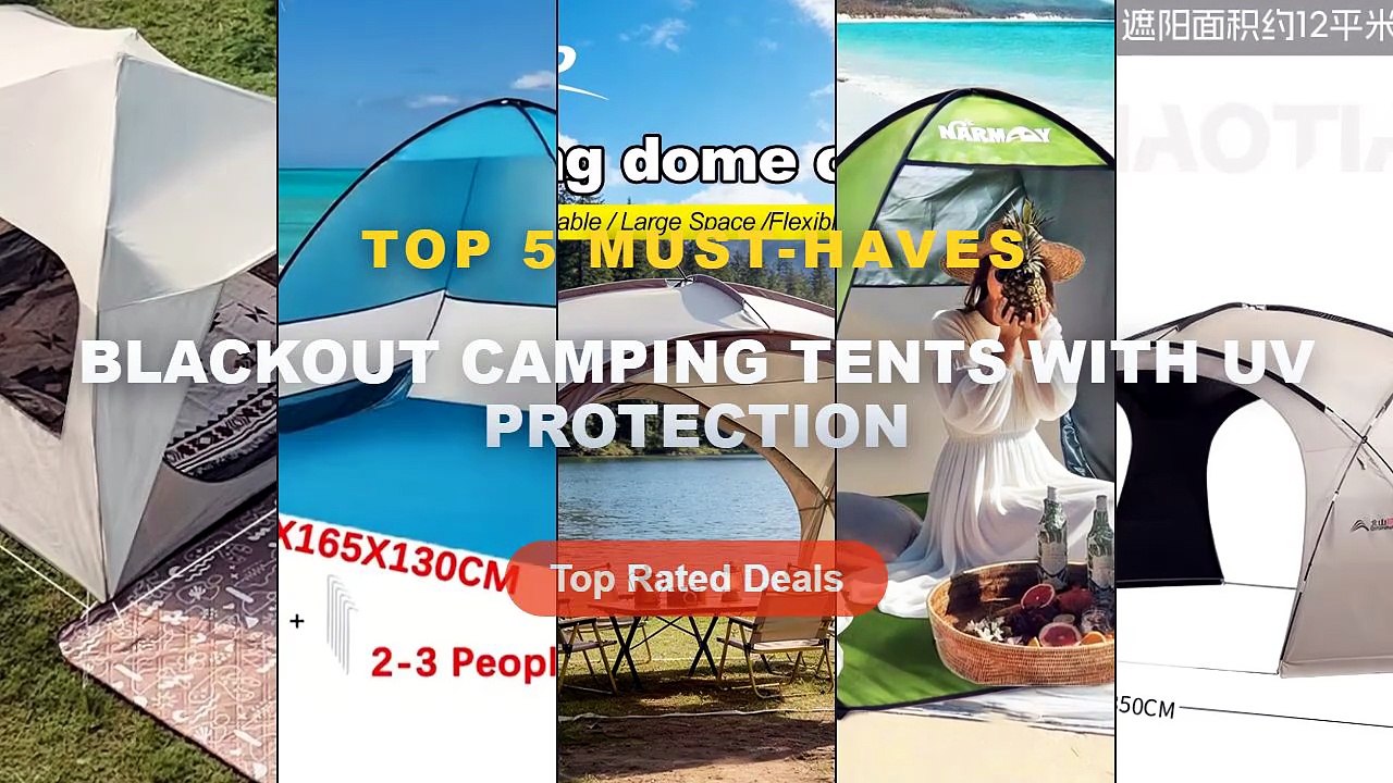 Cheap & Best Blackout Camping Tents With UV Protection Unboxing & Review - Quick Set Up.Pop Up Beach Tent Portable Sun S...