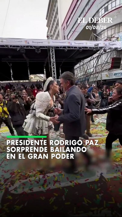 Presidente Rodrigo Paz sorprende bailando en el Gran Poder