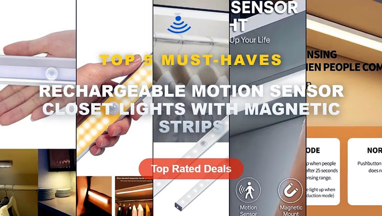 Amazing Rechargeable Motion Sensor Closet Lights With Magnetic Strips You Need To See