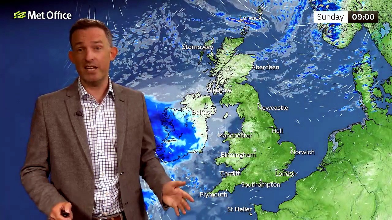 Met Office Sunday Morning Weather Forecast 02/08/2026
