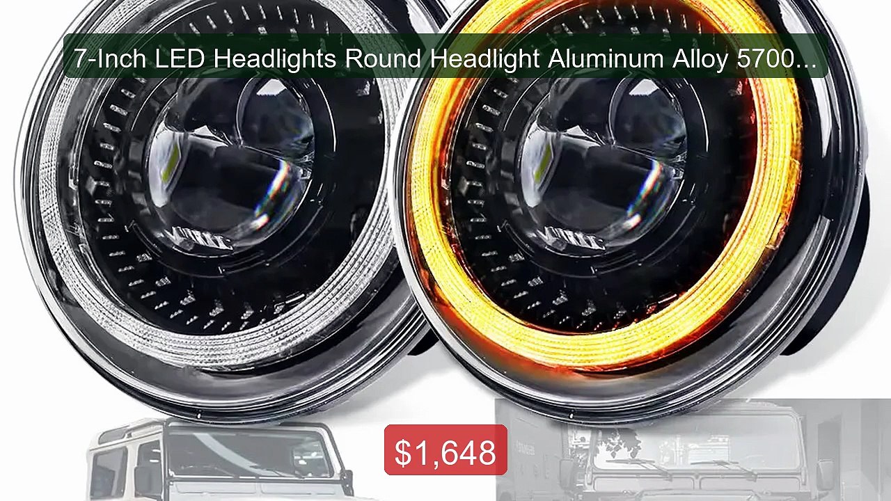 7-Inch LED Headlights Round Headlight Aluminum...