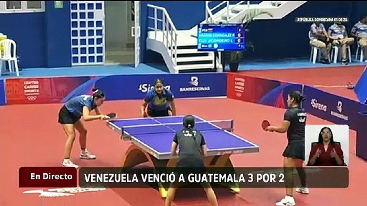 Venezuela venció a Guatemala 3 por 2 en Tenis de Mesa por equipo