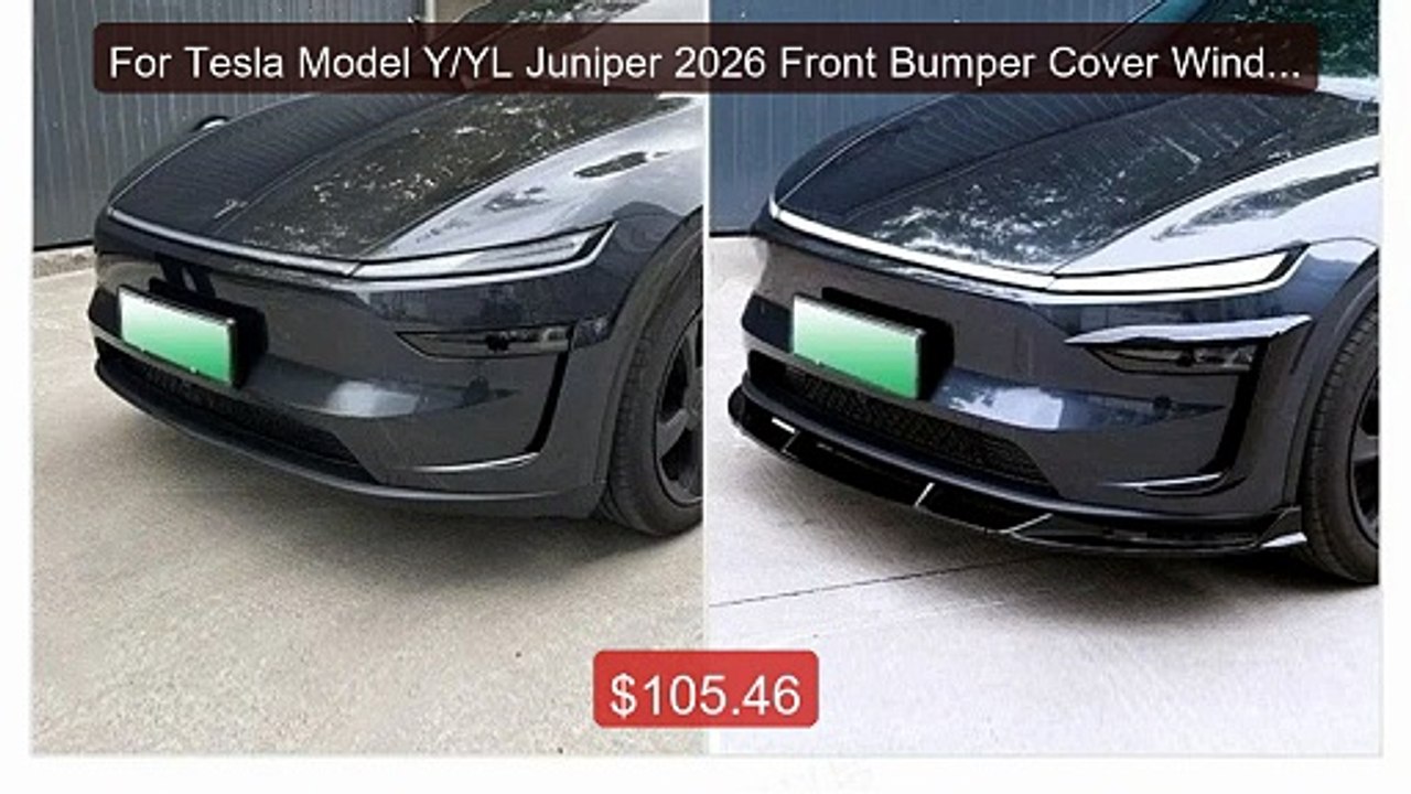 For Tesla Model Y/YL Juniper 2026 Front Bumper Cover Wind Knif... -- Best Buy 2026 | Great Quality!