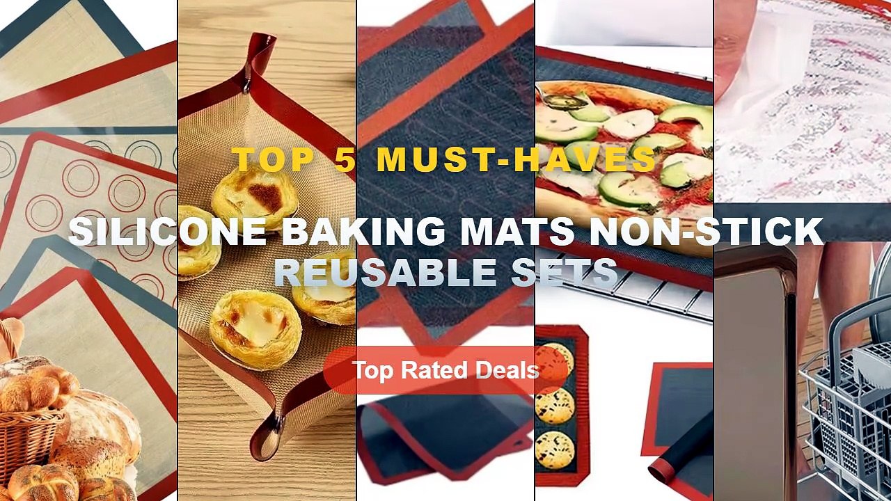 Why Everyone Is Buying Silicone Baking Mats Non-Stick Reusable Sets - Silicone Baking Mat with Button Non Stick Reusable...