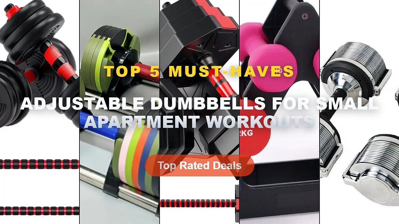 Adjustable Dumbbells For Small Apartment Workouts: Top 5 Best Sellers - Adjustable Dumbbell to Barbell Fitness Set – 44l...