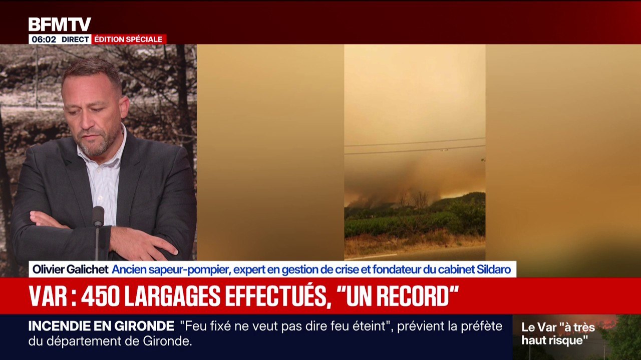 Incendie dans le Var: 450 largages effectués sur la journée de samedi par les pompiers, un "record"