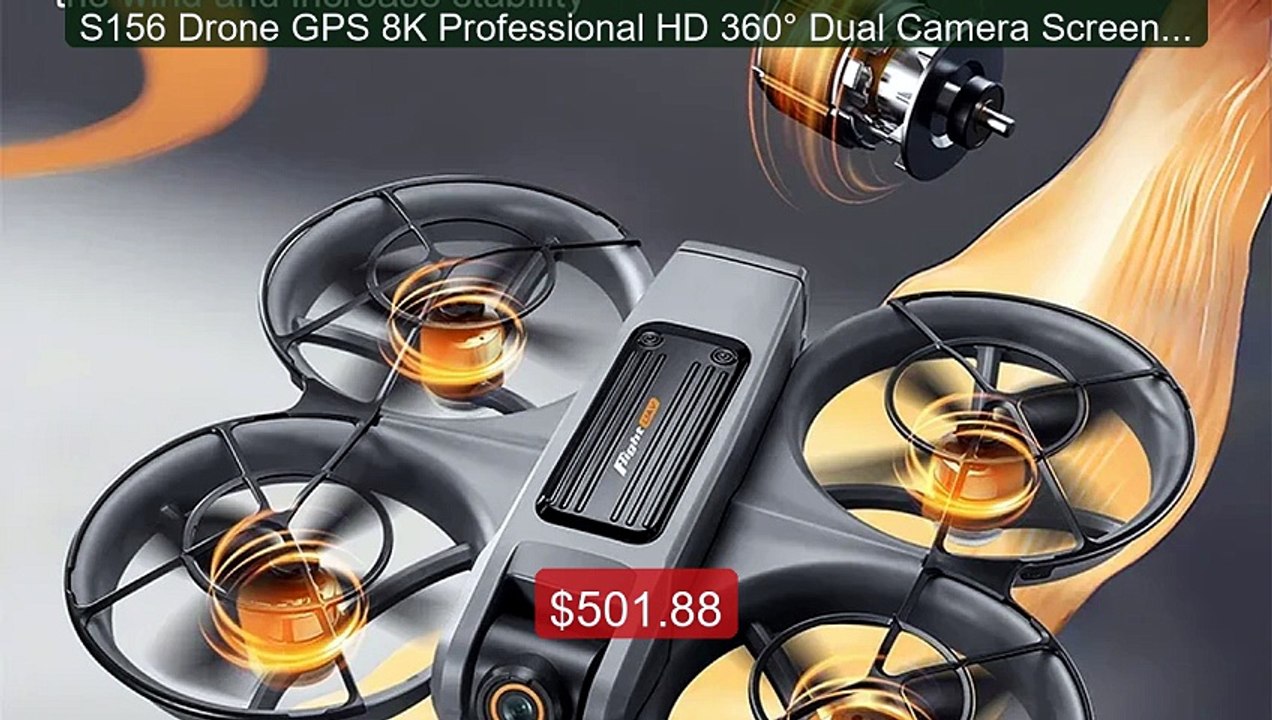 S156 Drone GPS 8K Professional HD 360° Dual Cam...