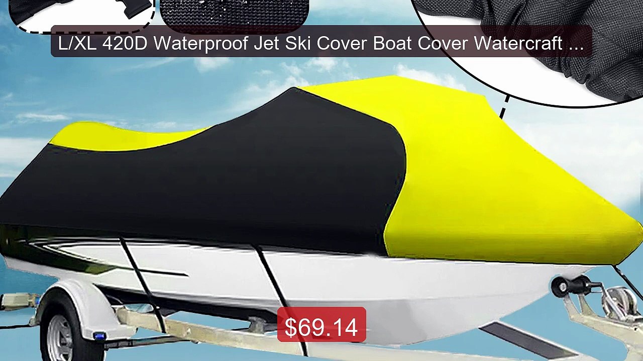 L/XL 420D Waterproof Jet Ski Cover Boat Cover W...