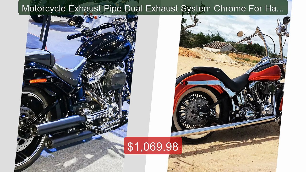 Motorcycle Exhaust Pipe Dual Exhaust System Chr...