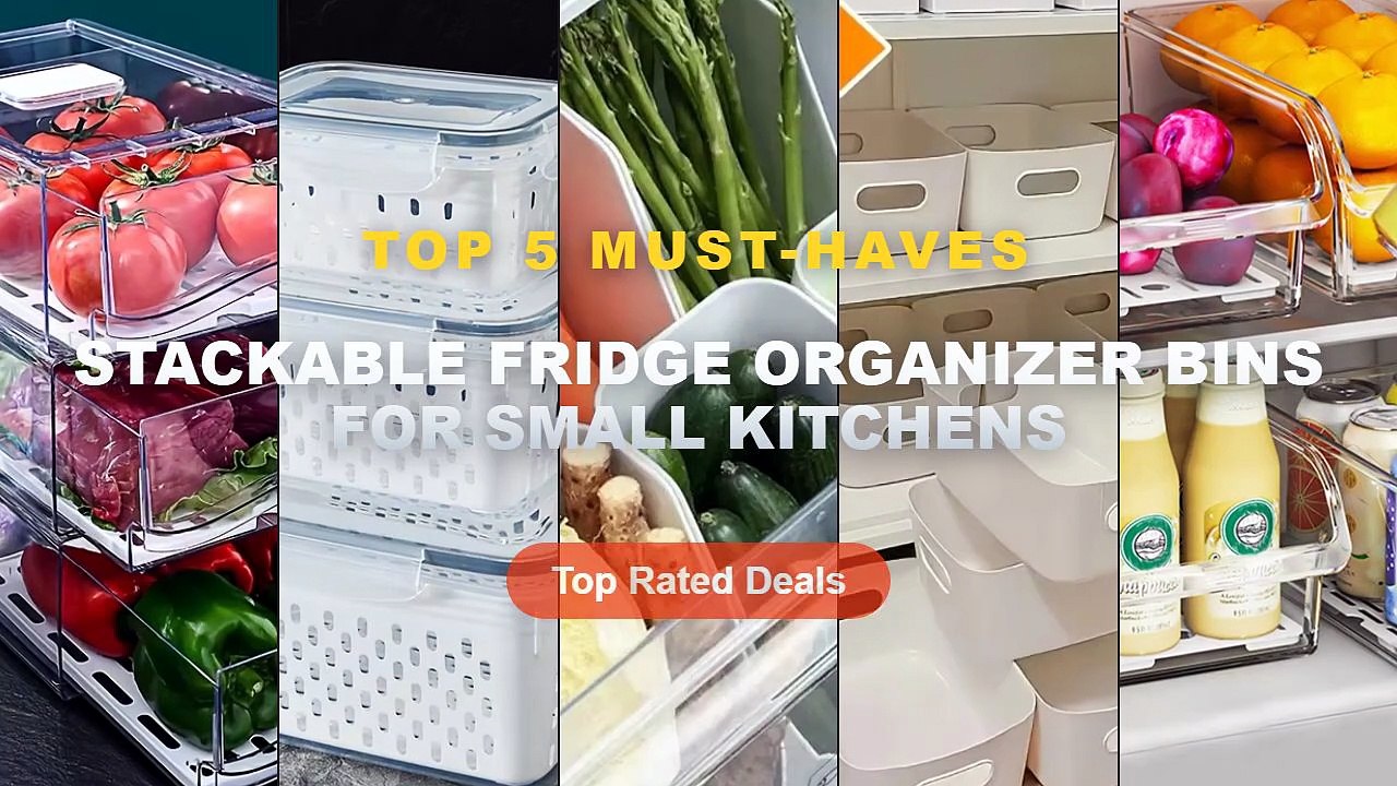 Ultimate Guide to the Best Stackable Fridge Organizer Bins For Small Kitchens - Clear Fridge Organizer, Refrigerator Org...