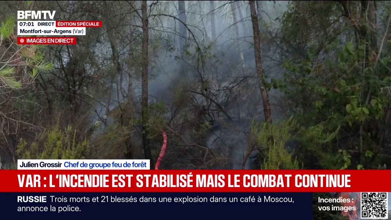 Incendie dans le Var: les opérations de noyage reprennent