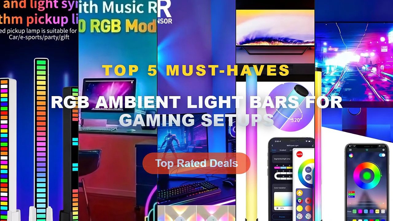 Why Everyone Is Buying RGB Ambient Light Bars For Gaming Setups - Tuya Smart RGBIC Rhythm Light 320° Smart Light Bars Ga...
