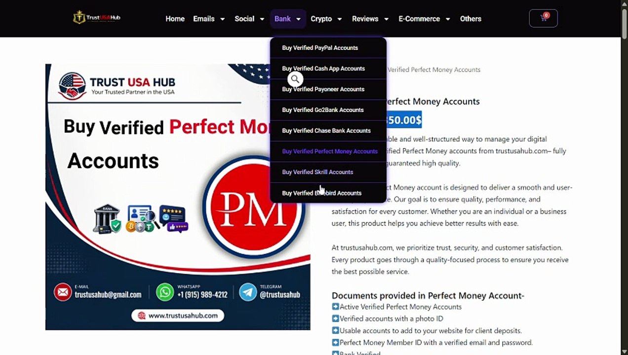 Top 2 Sites to Buy Verified Perfect Money Accounts In This Year