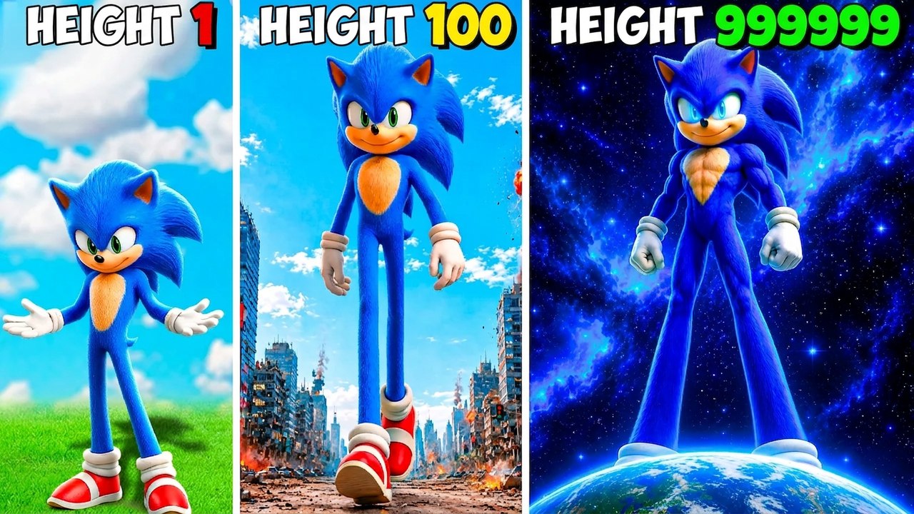 Making SONIC the TALLEST in GTA 5! (Sonic Movie Mod)