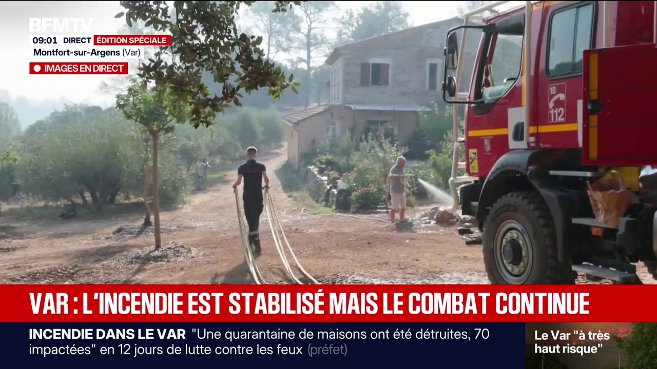 Incendie dans le Var: le préfet du Var annonce qu'il n'y a "pas d'évolution du périmètre du feu"