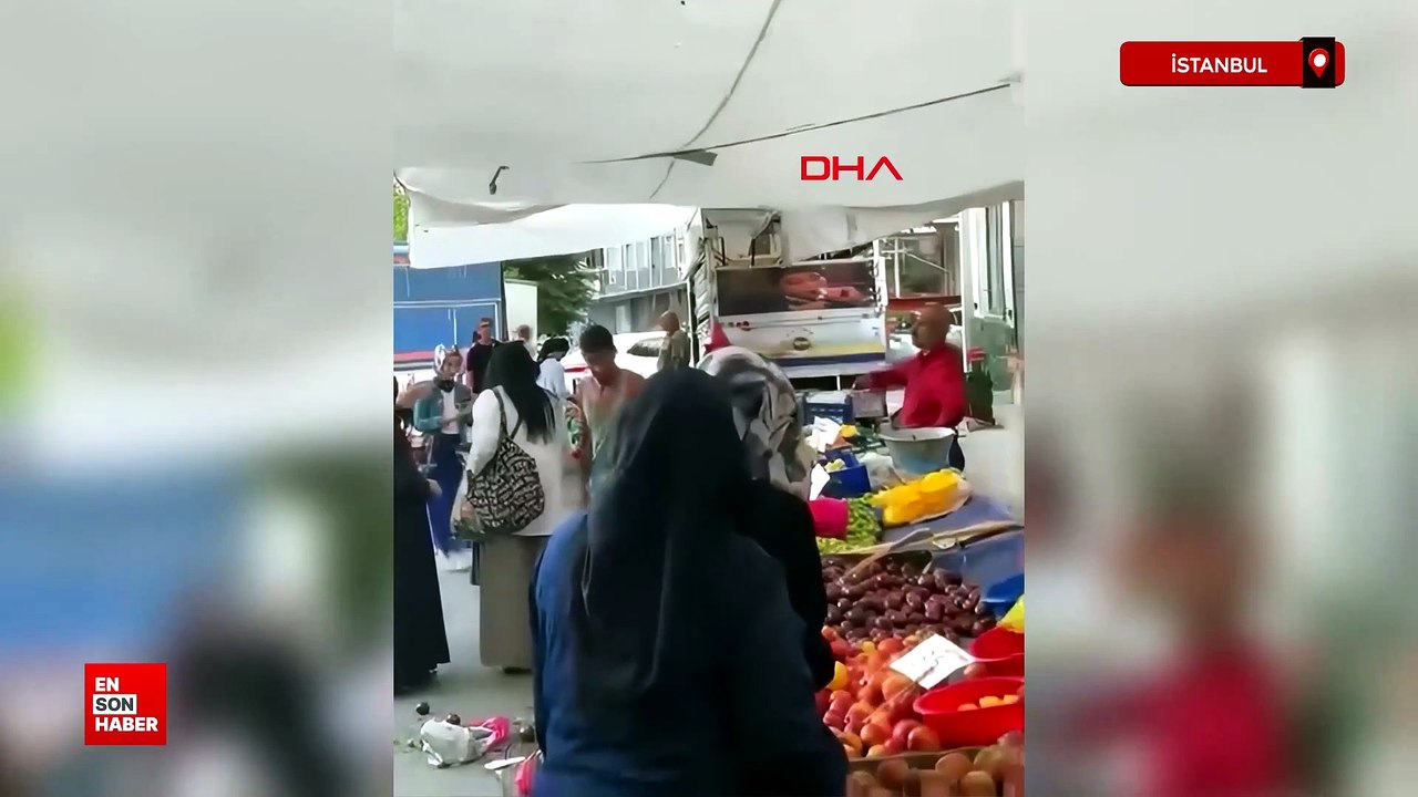 İstanbul'da ürünlere zarar verdin' kavgası