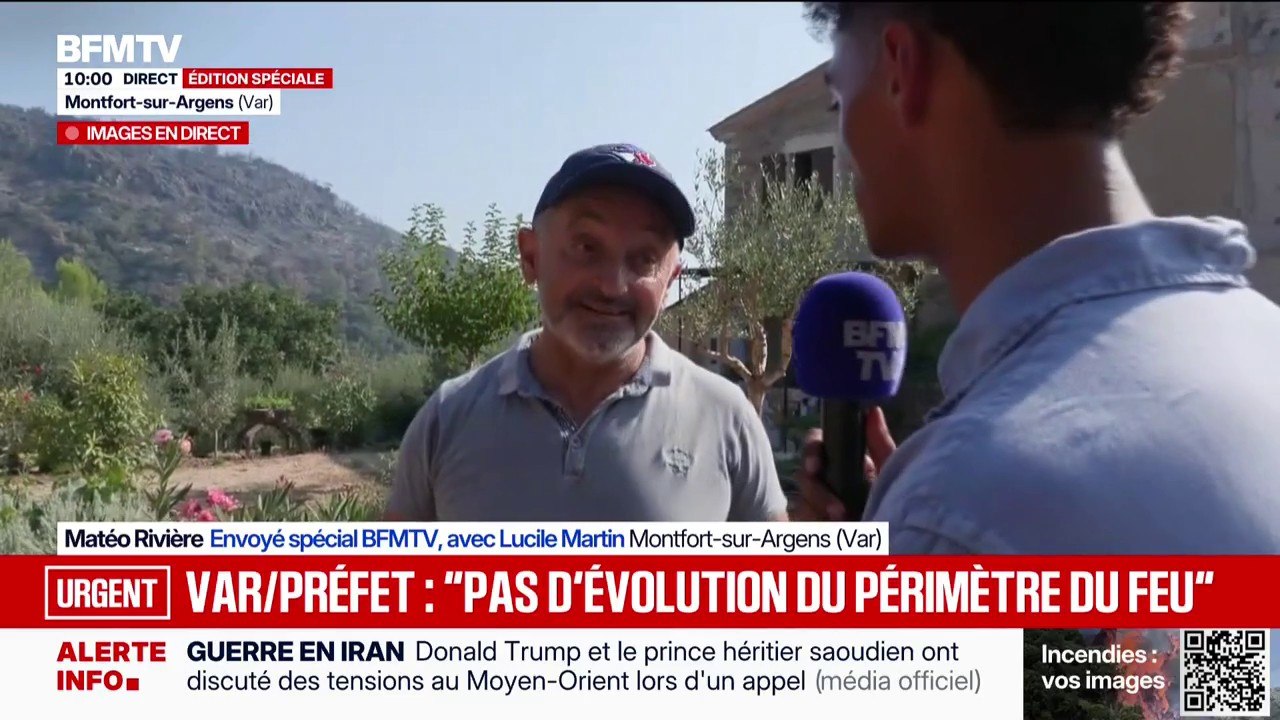 Incendie dans le Var: Pascal, habitant de Montfort-sur-Argens, salue le "travail remarquable" des pompiers