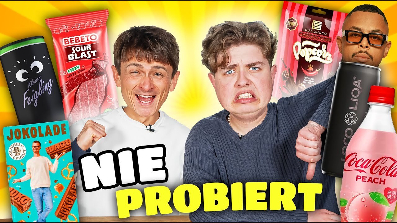 Wir ESSEN Produkte, die wir NOCH NIE probiert haben! 🍔🍿 mit Smiley