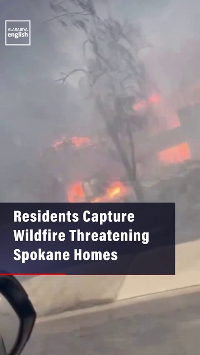 Residents Capture Wildfire Threatening Spokane Homes
