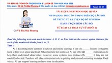 TUẦN 1 - Dành trọn điểm câu hỏi Từ loại và Trật tự từ (Buổi 2)