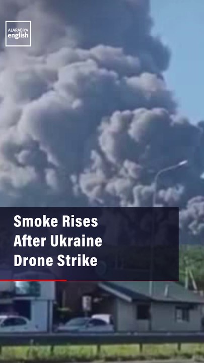 Smoke Rises  After Ukraine  Drone Strike