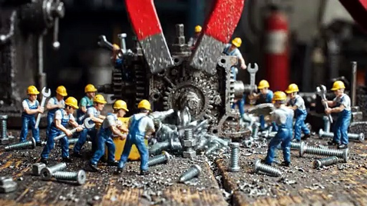 🧲 Giant Magnet Traps Tiny Workers! 😱✋ A Giant Hand Saves Them | AI Miniature Story