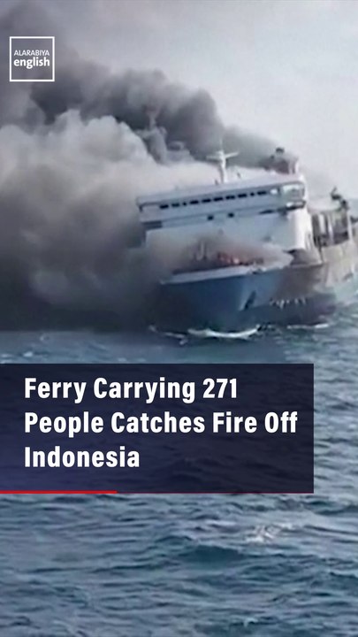 Ferry Carrying 271 People Catches Fire Off Indonesia