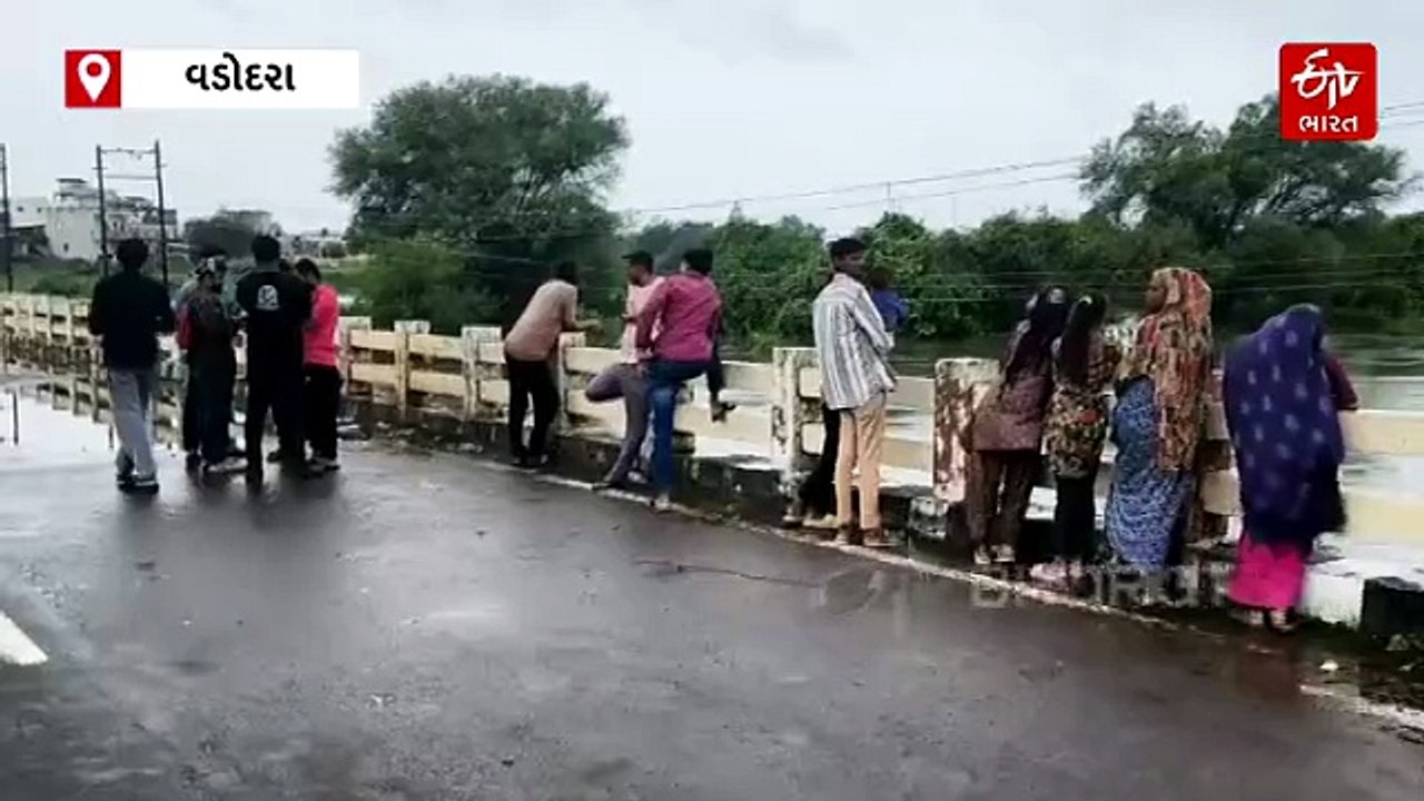 વડોદરાના જાબુવા ગામમાં ઢાઢર નદીનું રૌદ્ર સ્વરૂપ...