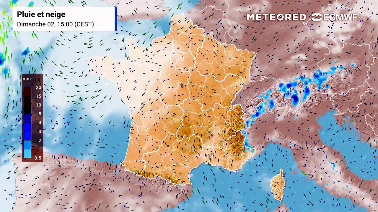 Précipitations en France
