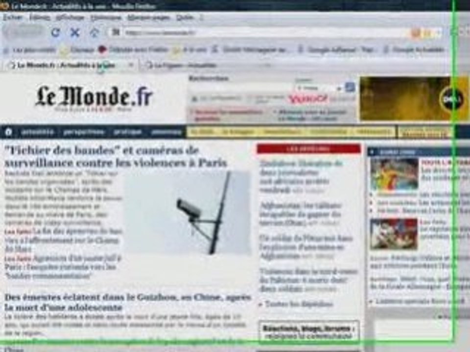 Gestion de la page d'accueil avec FireFox